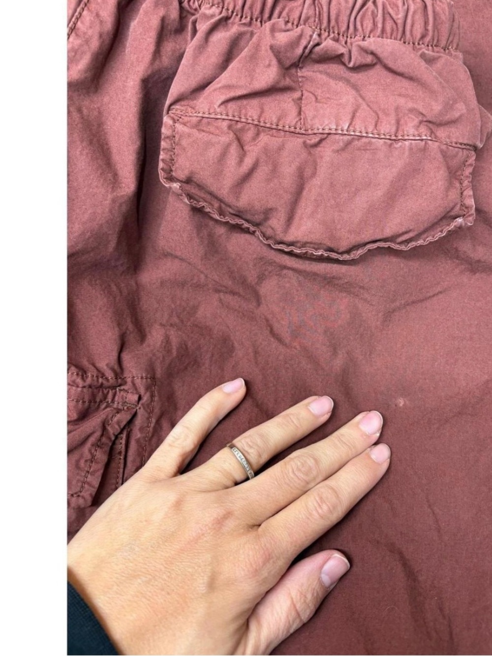 Rust Cargo Drawstring Wide-Leg Pants - Picture 5 of 5